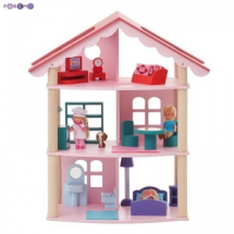 Дом кукольный PAREMO "Роза Хутор" с 14 предметами мебели