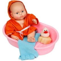Кукла Набор Карапуз в ванночке девочка