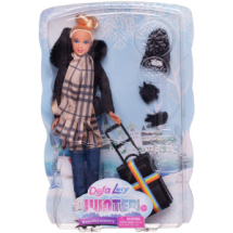 Кукла Defa Lucy Зимняя туристка в черной куртке в наборе с игровыми предметами 29 см