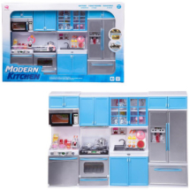 Кухня "Модерн",4 в1, бело-голубая, 49х8х32 см, со звуковыми и световыми эффектами