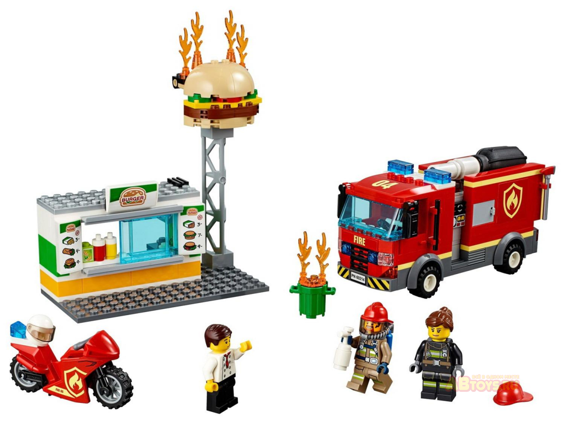 Детская игрушка: Конструктор LEGO CITY Fire Пожар в бургер-кафе ▻ купить в  Ростове на Дону