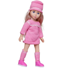 Кукла в розовом вязанном платье 33 см