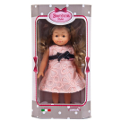 Кукла DIMIAN Bambina Bebe в розовом платье с синим бантом, 20 см