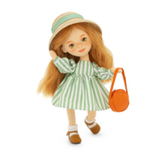 Тканевая кукла Orange Toys Sweet Sisters Sunny в полосатом платье 32 см, Серия: Лето