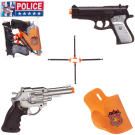Набор игровой полицейский Пистолет 2шт, кобура, 4 пули на присосках, в пакете