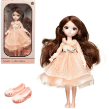 Кукла Junfa в персиковом платье 25 см