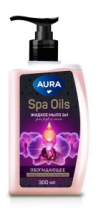 Жидкое мыло AURA Spa Oils 2в1 для рук и тела Орхидея и масло макадамии флакон/дозатор 300мл