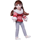 Кукла Junfa шатенка в теплой одежде 28 см