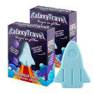 Соль для ванн Laboratory KATRIN шипучая с пеной и цветными вставками Плавающая ракета Galaxy Travel 130 г 2шт