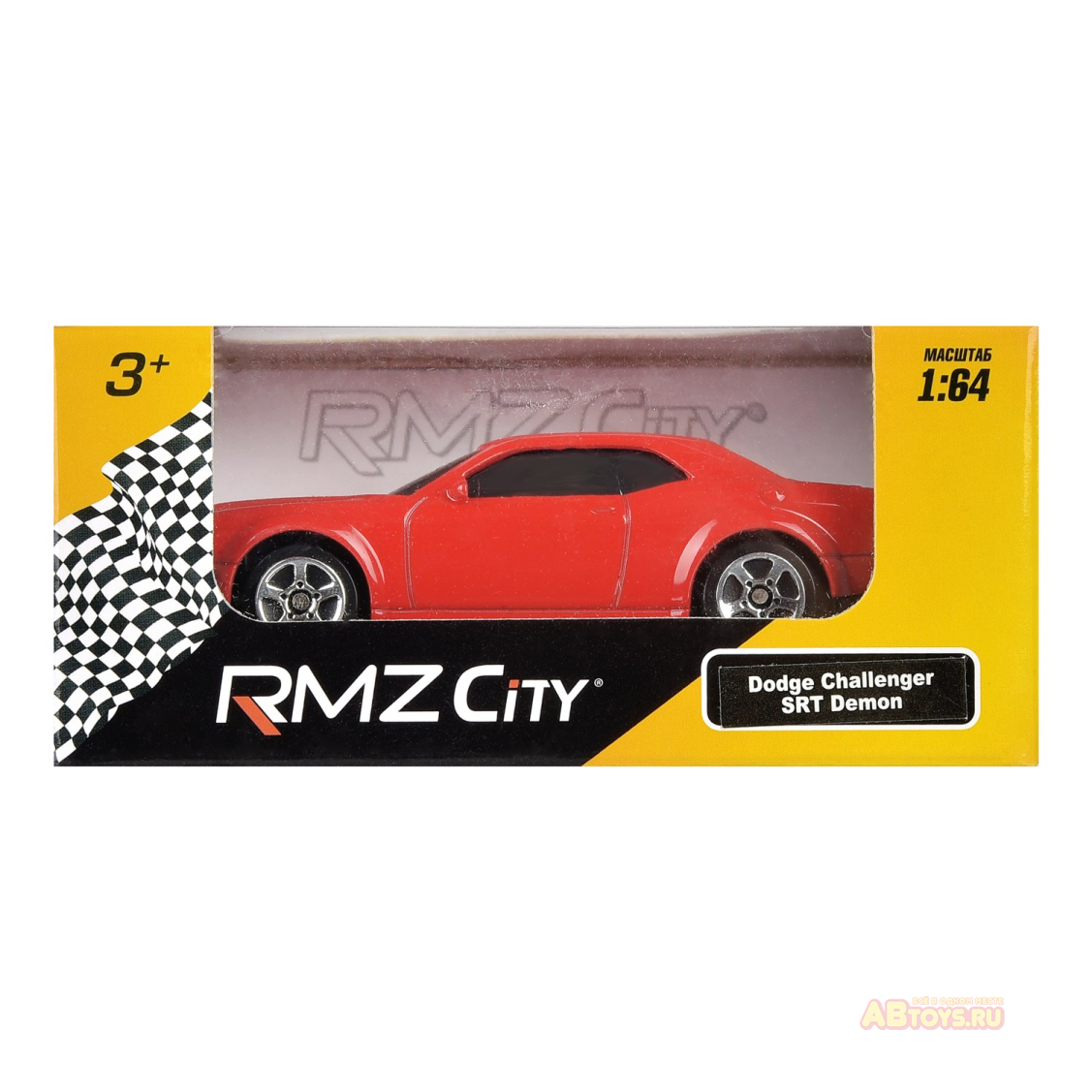 Машинка металлическая Uni-Fortune RMZ City 1:64 Dodge Challenger SRT Demon 2018 (цвет красный)