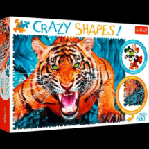 Пазл Trefl Лицом к лицу с тигром, Crazy Shapes 600 деталей