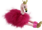 Мягкая игрушка ABtoys Фламинго розовый с золотыми лапками и клювом, 25 см