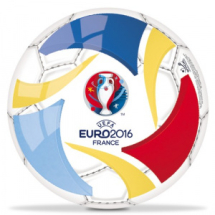 Мяч среднетяжелый футбольный Евро 2016, 23 см резиновый
