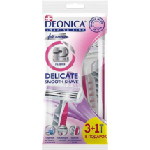 Бритвенный станок DEONICA FOR WOMEN 2 лезвия одноразовые 3+1