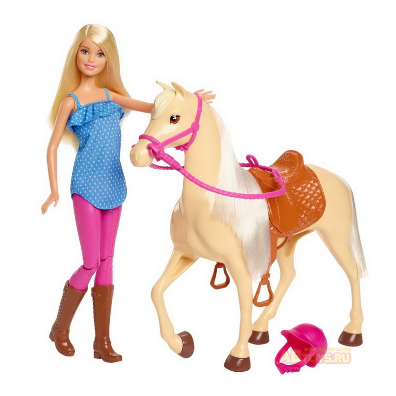 Игровой набор Mattel Barbie Наездница с лошадкой