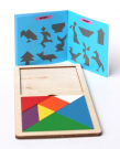 Игра головоломка деревянная Танграм (цветная, большая)