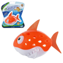 Игрушка для ванной и бассейна Junfa Поймай оранжевую акулу c подсветкой (включается, когда касается воды