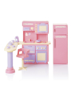 Набор мебели для кукол Огонек Кухня Маленькая принцесса, розовая 31*32*10см