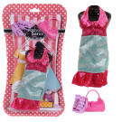 Одежда и аксессуары для куклы высотой 29 см 3 шт в ассортименте (платье, туфли, сумочка)