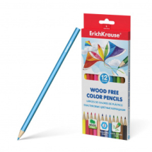 Цветные карандаши ErichKrause 12 цветов шестигранные пластиковые