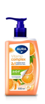 Жидкое мыло AURA Vitamin Complex 2в1 для рук и тела Апельсин и витамины флакон/дозатор 500мл