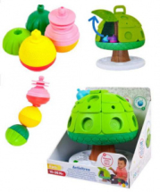 Игрушка развивающая для малышей "Lalaboom", большой набор дерево со звуковыми эффектами с аксессуарами, 8 предметов