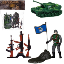 Игровой набор Abtoys Боевая сила Танк, фигурка солдата, аксессуары, в пакете