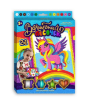 Набор для творчества Лапландия Фреска песочная "Пони на радуге+Единорог в сердце"