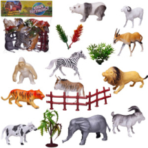 Игровой набор ABtoys Юный натуралист Фигурки домашних и диких животных с игровыми предметами №1