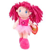 Кукла ABtoys Мягкое сердце, с розовыми волосами в розовой пачке, мягконабивная, 20 см