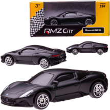 Машина металлическая RMZ City 1:64 Maserati MC 2020, без механизмов, чёрный матовый цвет