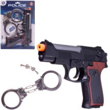 Игровой набор Junfa Полиция (пистолет, металлические наручники с ключами)
