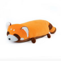 Мягкая игрушка СмолТойс Панда-валик красная 50 см