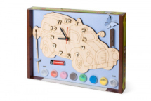 Набор для творчества Нескучные игры Часы Машинка с циферблатом под роспись с красками