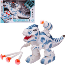 Динозавр-робот Junfa с ракетной установкой, электромеханический, свет, звук, белый