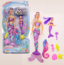 Игровой набор Junfa Куклы-русалочки: мама и дочка с фиолетовыми хвостами
