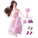 Кукла Junfa Atinil (Атинил) Гардероб модницы На выпускной бал (в розовом платье) в наборе с 2 доп.платьями и аксессуарами, 28см