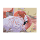 Набор для творчества Рыжий кот Холст с красками по номерам Красивый фламинго 30х40 см