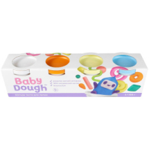 Тесто для лепки BabyDough 4 цвета (белый, оранжевый, нежно-желтый, нежно-голубой) №4