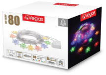 Электрогирлянда VEGAS Цветочки 80 разноцветных LED ламп, контроллер 8 режимов, прозрачный провод, 10 м, 220 v /20