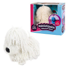 Интерактивная игрушка ABtoys Макаронка Собака белая ходит, звуковые и музыкальные эффекты.