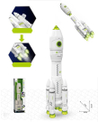 Игровой набор Junfa Покорители космоса: Космическая ракета с эффектом пара, свет, звук