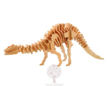 Сборная деревянная модель Чудо-Дерево Динозавры "Апатозавр" (2пласт.)