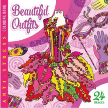 Раскраска Bourgeois Beautiful outfits, 12 листов