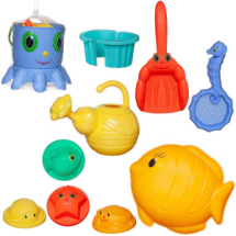 Набор игрушек для песочницы ABtoys Лучик 11 предметов