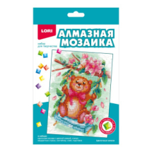 Набор для творчества LORI Алмазная мозаика Цветочные качели (неполное заполнение) 15*20 детская