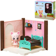 Игровой набор ABtoys Уютный дом Домик для кошки. Спальня