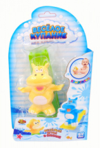Набор игрушек для ванной ABtoys Веселое купание Брызгалка в наборе с трамплином, 2 вида в коллекции (бегемот и обезьянка)