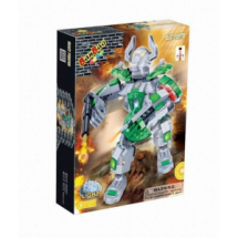 Конструктор Робот, эл\мех. (зеленый) 215 деталей, со световыми эффектами, Banbao (Банбао)