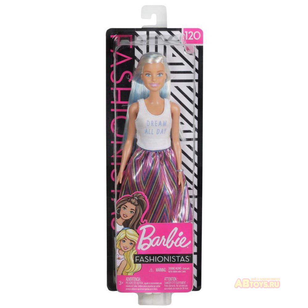 Кукла Mattel Barbie из серии Игра с модой Блондинка с синими прядями
